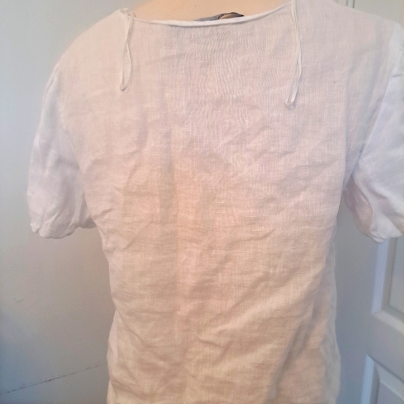 White linen S zara blouse - Picture 5 of 7